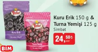 SİMBAT KURU ERİK & TURNA YEMİŞİ